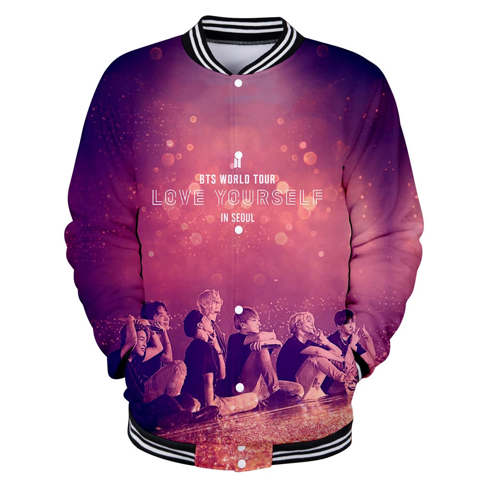 

Fashion Cool commemoration 3D version of the latest world tour baseball uniform women's kpop Leisure HIP HOP