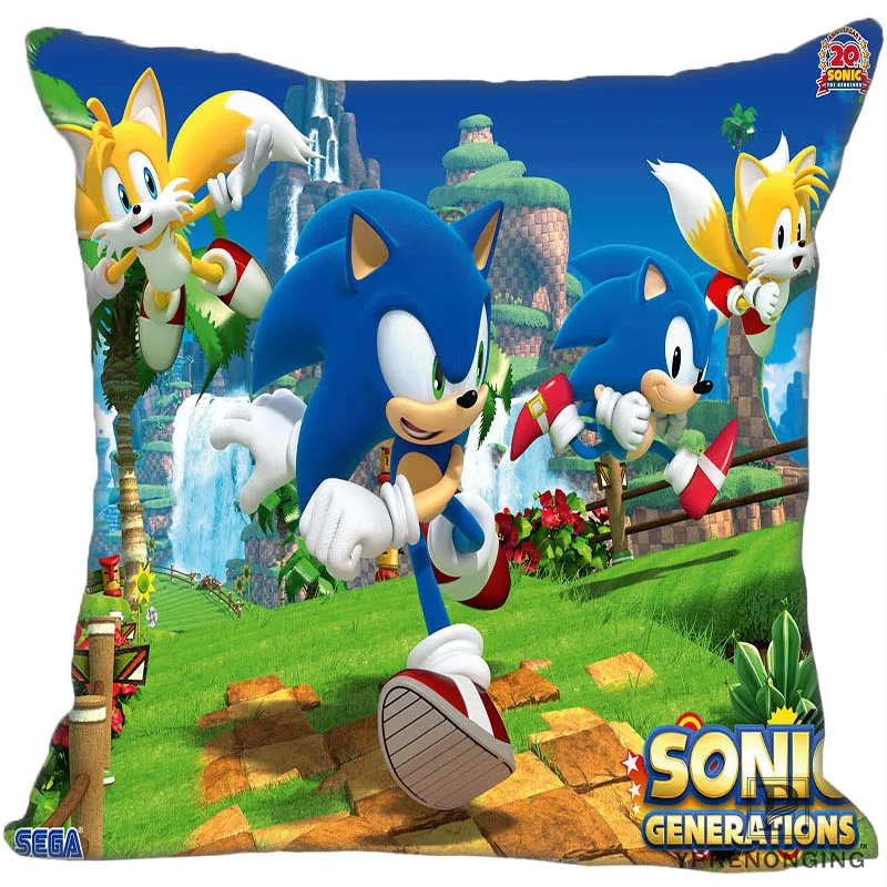 Квадратный чехол для подушки на заказ Sonic the Hedgehog, Наволочка на молнии, чехол 35X35,40x40,45x45 см(с одной стороны) 180522-02-226 - Цвет: Square Pillowcase