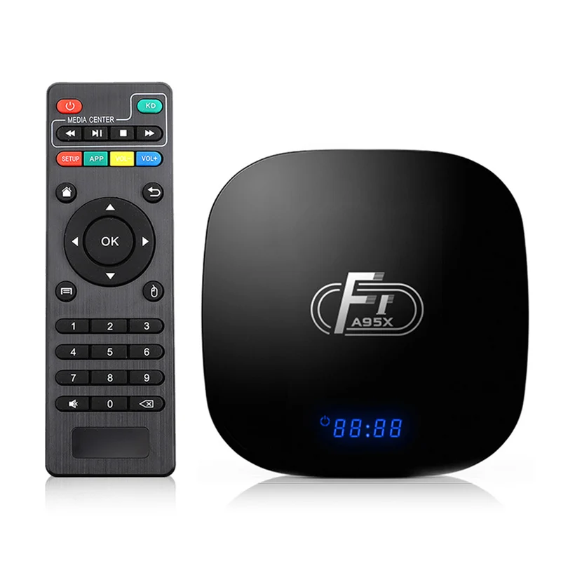 Android 8.1 Smart TV Box A95X F1 Amlogic S905W Quad Core 2GB 16GB Support H.265 4K 2.4GHz WiFi Media Player Set Top Youtube | Электроника