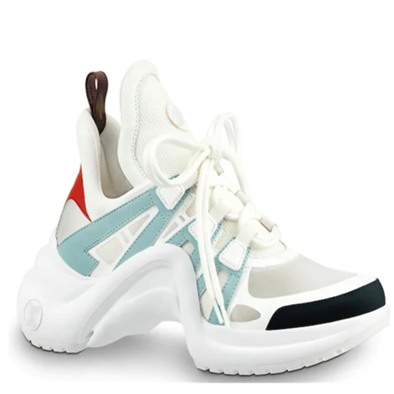 

2018 Autumn White Ins Super Fire Women's Shoes Fashion Style Mixed Colors Platform Sneakers Luxury Women Shoes