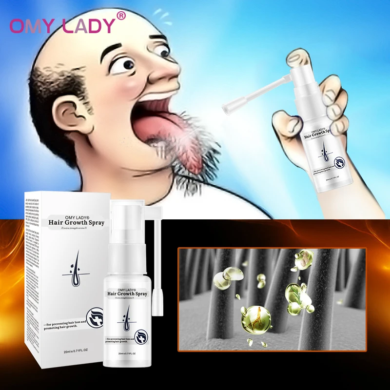 

OMYLADY Hair Growth Spray Hair Growth Essence Anti Hair Loss Liquid Dense Hair Prevent Baldness Nourish Hair Roots Hair Care