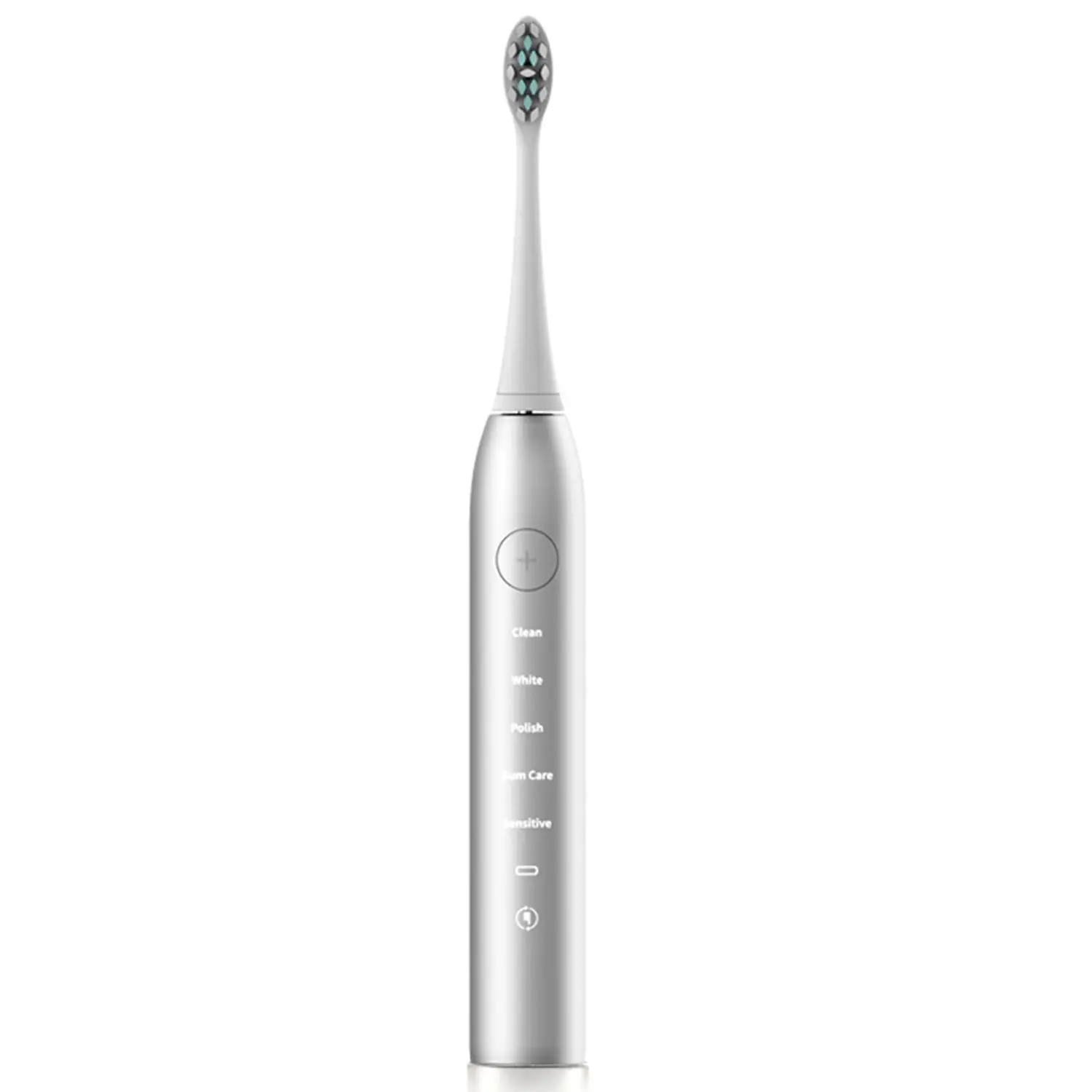 

Retemporel Power Toothbrush Ultrsonic Toothbrush with 5 Optional Modes Waterproof 2 Replacement Heads White