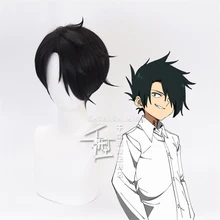 The Promised Neverland Ray Cosplay WIGS Yakusoku no Neverland Cosplay Costume Anime Hair Halloween Black Short the promised land