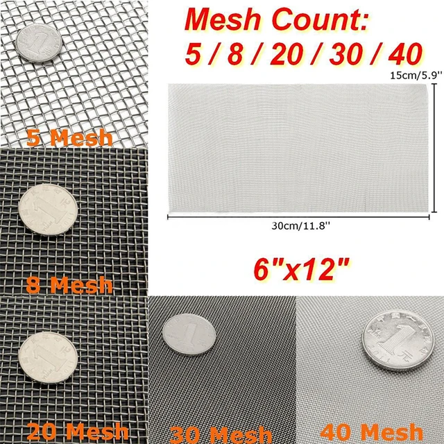 5/8/20/30/40 Mesh Stainless Steel Woven Cloth Screen Wire