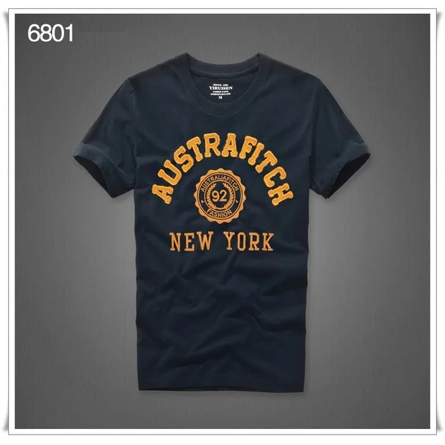 T shirt Fashion men summer tshirt high quality letter pattern size S to XXXL - Цвет: navy 6801