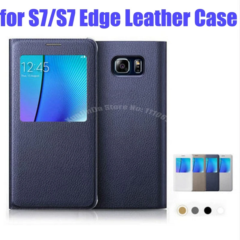 

For Samsung GalaxyS7 G9300 S6 View Window Flip Cover Leather Back Case For Samsung S7 Edge G9350 S6 Edge plus