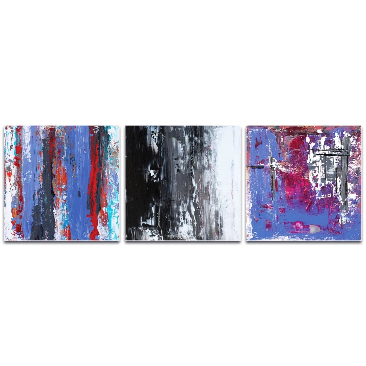 Urban Triptych 4 Large by Celeste Reiter - Abstract Wall Art on Plexiglass