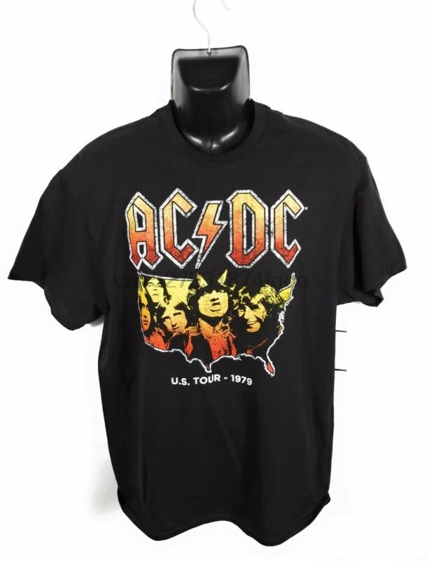 

AC DC Hard Rock Band Group U.S Tour 1979 T-Shirt Size L XL 2XL 3XL