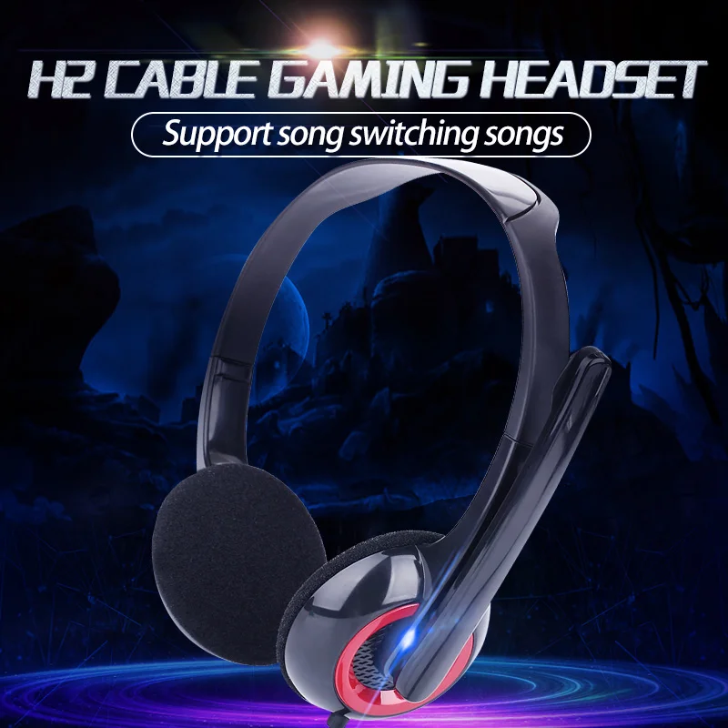 

Durable Gaming Headset Over-Ear Black Headphone Computer Fashion Headset Laptop for MacBook