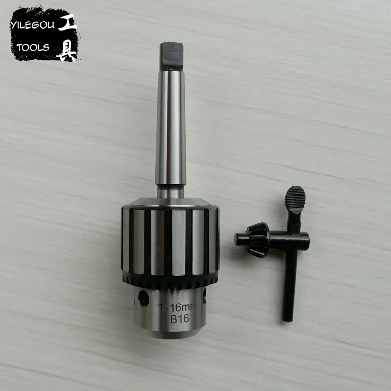 

MT2# Morse-taper Shank With 1-16mm Spanner Chuck. 2# Morse Taper Shank B16 + Heavy Spanner Drill Chuck For Twist Drills Chuck