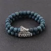 DUOVEI 2 Pcs/Set Natural Stone Beads Men's Dragon Bracelet Set Lava Stone Beaded Bracelets For Women Bileklik pulseras hombre ► Photo 3/6