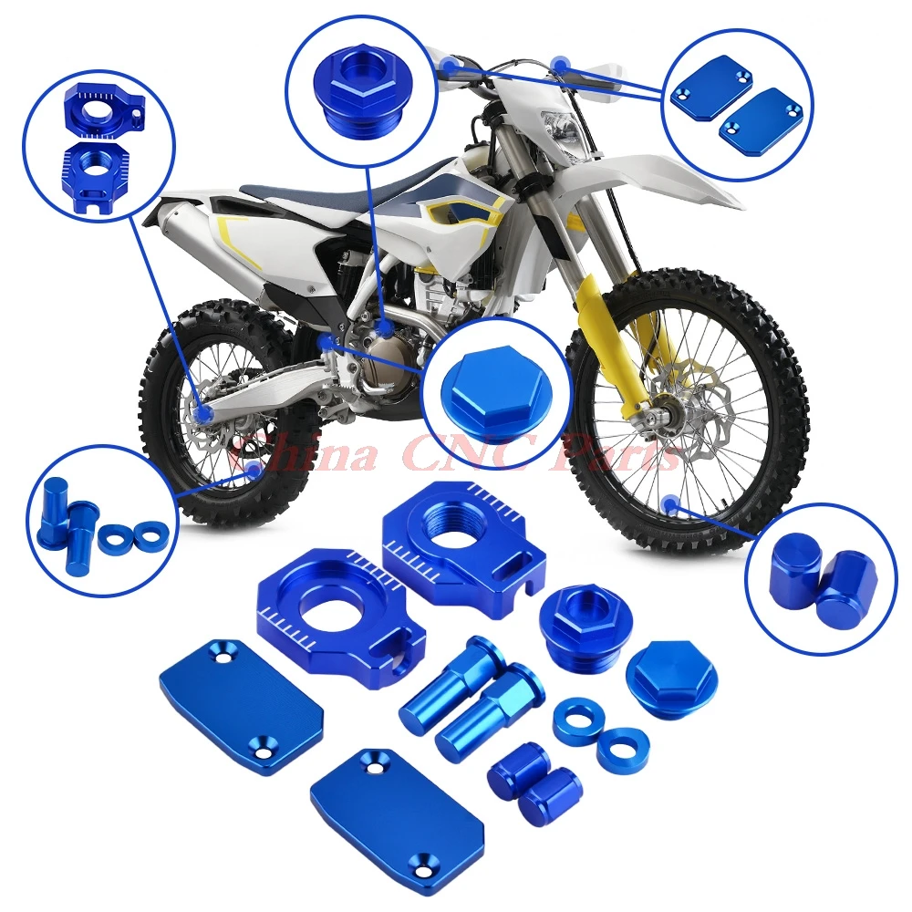 NICECNC Clutch Brake Reservoir cover Oil Filler Plugs Axle block Kits For Husqvarna FC FE TE 250 300 350 450 501 2014-2016