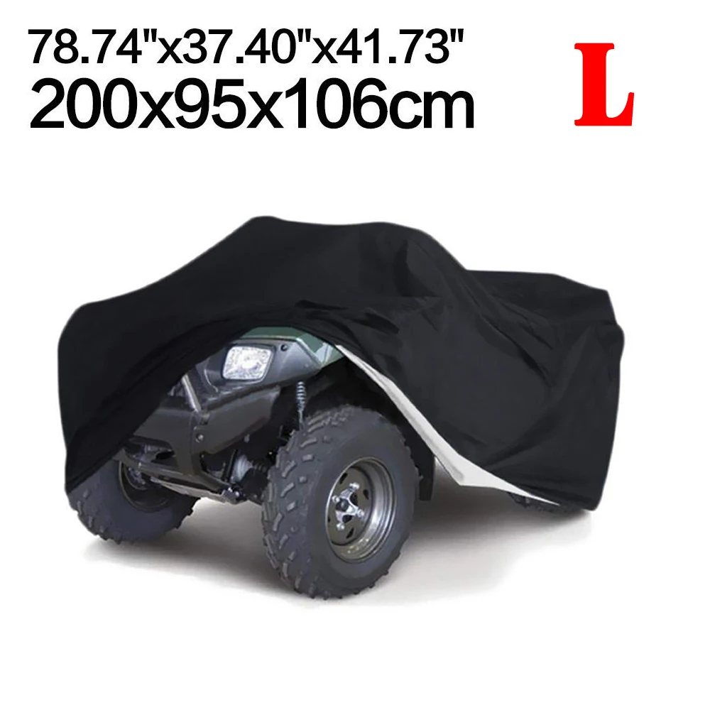 Us 25 59 20 Off L 190t Waterproof Atv Storage Cover Universal Black Dustproof Rain Anti Uv Bag Fit For Polaris Honda Yamaha Suzuki In