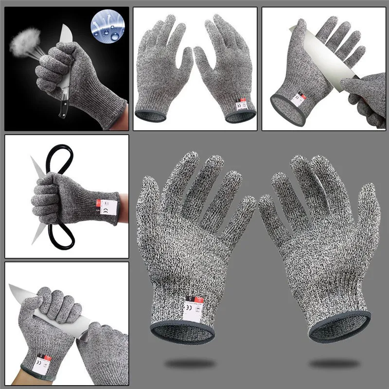 1 пара устойчивые к порезам перчатки уровень 5 защитные перчатки мужские устойчивые к порезам перчатки для кухни Мясник на открытом воздухе рабочие защитные Руки
