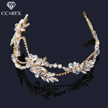 

CC Haibands Headbands Crowns Rhinestones Beads Wedding Hair Accessories For Women Romantic Hairwear Flowers Luxury Jewelry 1627