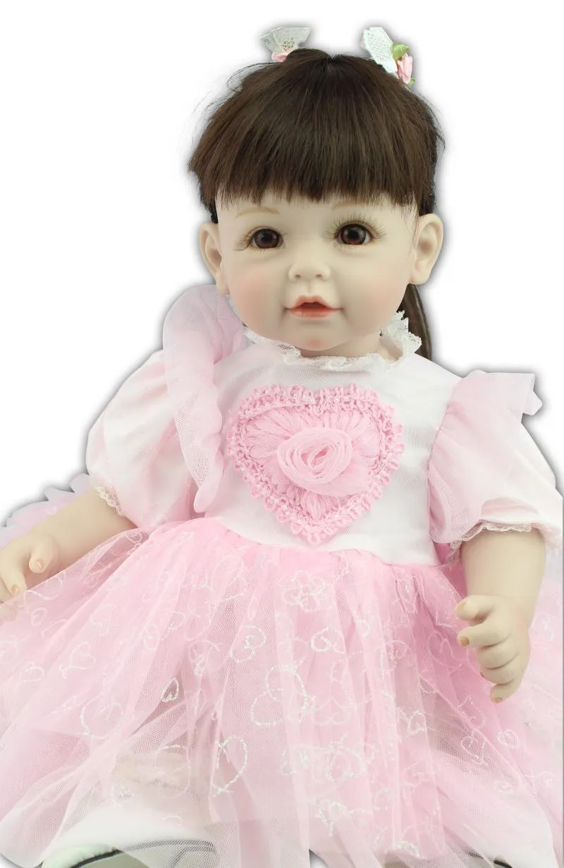 52 см силиконовые возрождается Малыша Кукла игрушки, реалистичные принцесса куклы игровой дом игрушка на день рождения подарок на Новый год