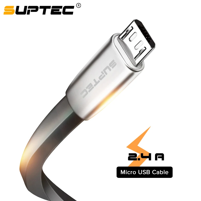 

Suptec Micro USB Cable 2.4A Fast Charging Data Sync Wire Phone Charger Cable Cord For Andriod Samsung S7 Xiaomi Table Microusb