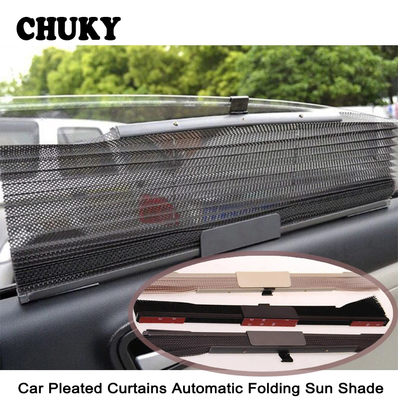 

CHUKY Summer Car Pleated Curtains Sunscreen Automatic Stretching For Renault Megane 2 Logan Wrangler Alfa Romeo 159 Chevrolet