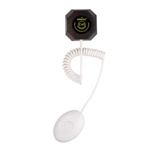 SINGCALL – cloche de radiomessagerie sans fil avec manche, bouton d'appel d'urgence pour hôpital et personnes âgées, couleur noire, APE560HS