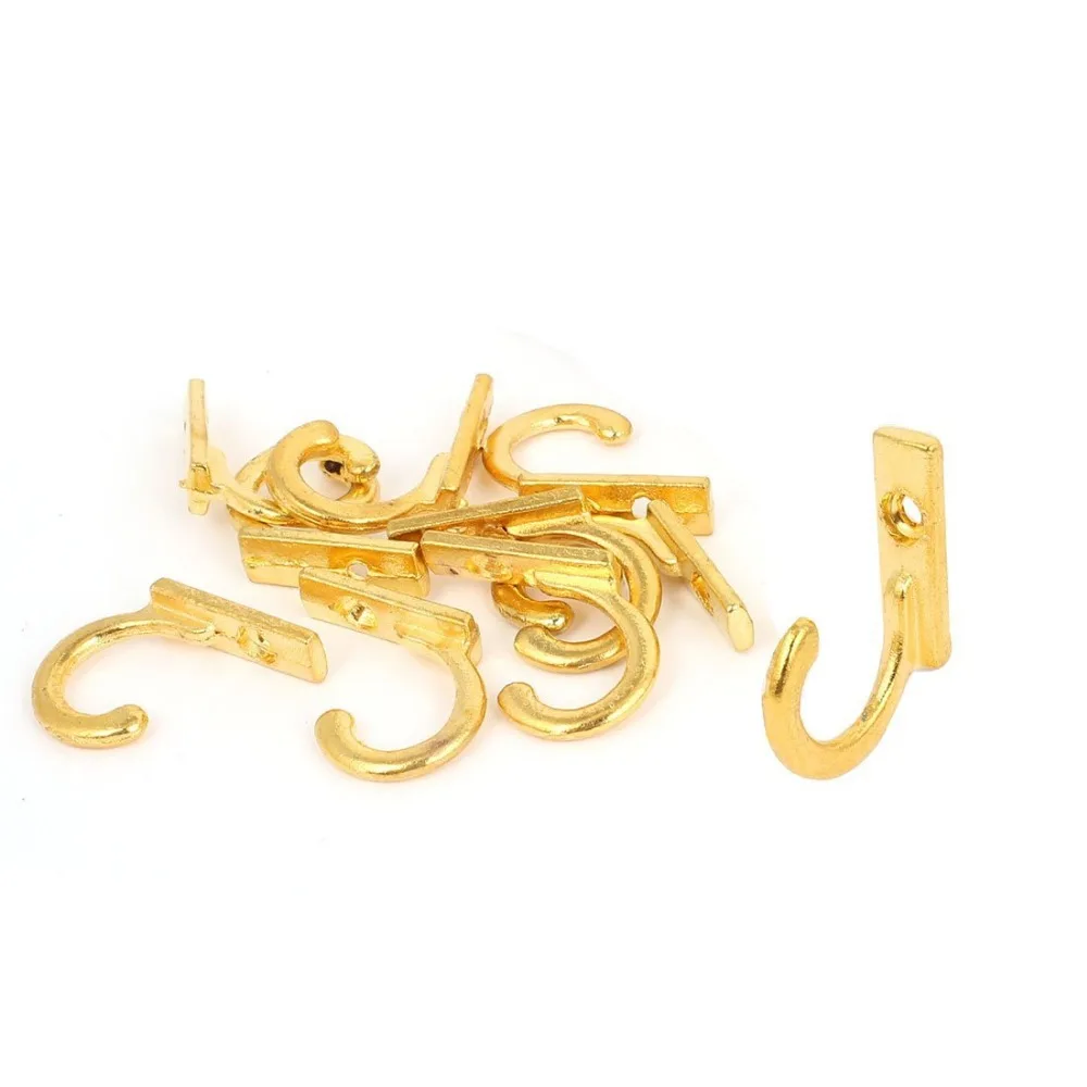 8*22*21mm Gold Tone Metal coat hook wall door closet mounted bag