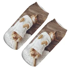 Новое поступление, 20 шт./лот, женские милые носки с котом, повседневные хлопковые низкие женские носки длиной до лодыжки, весна-лето, Calcetines, носки