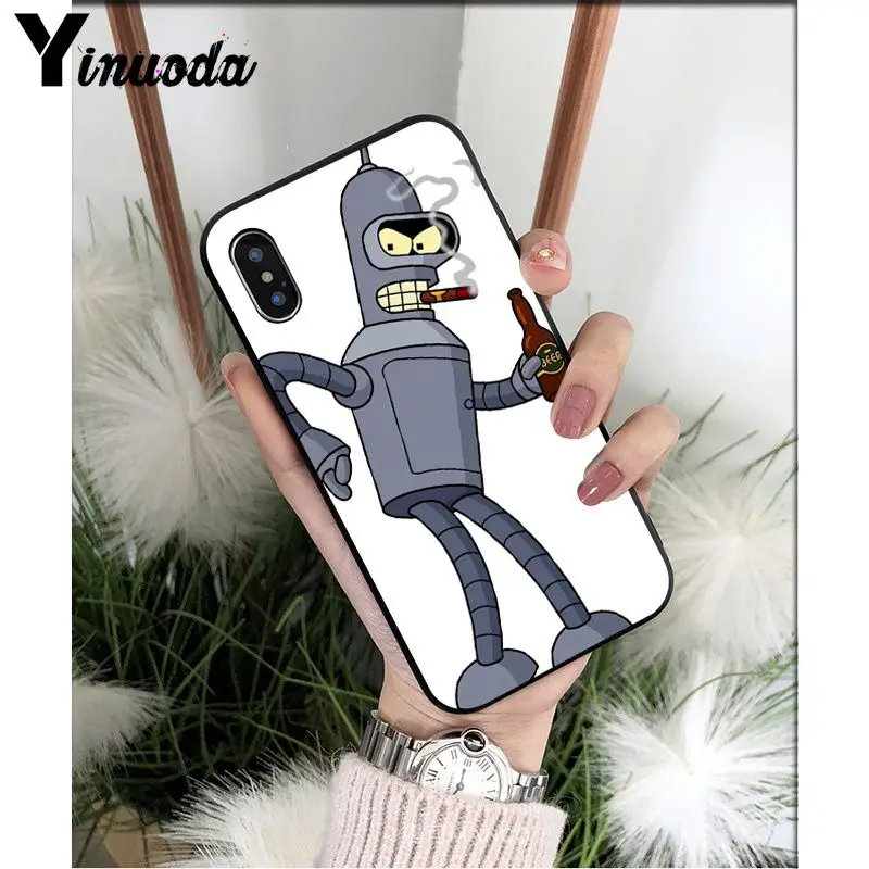 Yinuoda Futurama Bender ТПУ Мягкий силиконовый чехол для телефона чехол для Apple iPhone 8 7 6 6S Plus X XS MAX 5 5S SE XR Чехол для мобильного телефона s