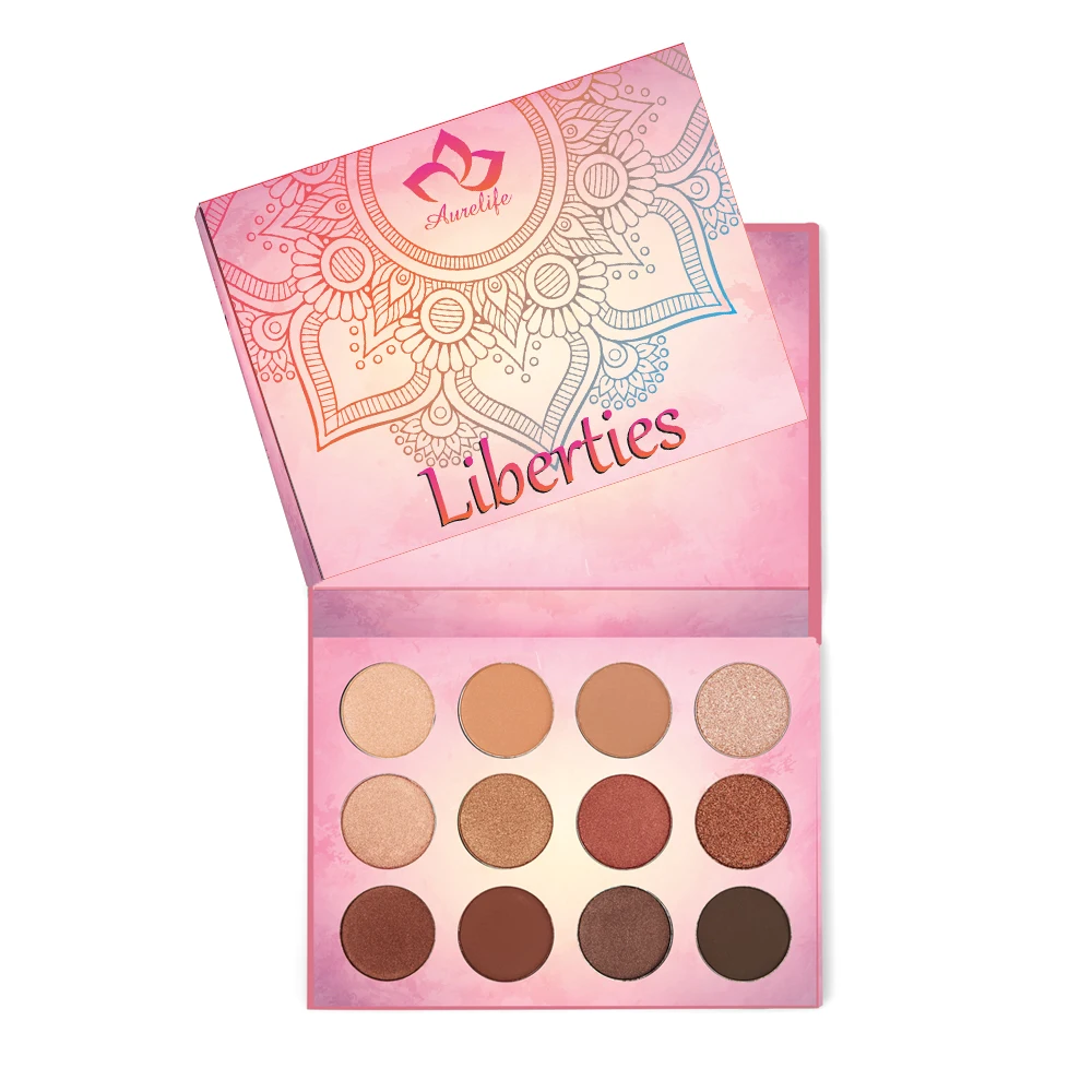 

AURELIFE Brand Maquiagem Glitter Eyeshadow Pallete Shimmer and Matte Eye Shadow Pressed Powder Highly Pigmento Make up Palette