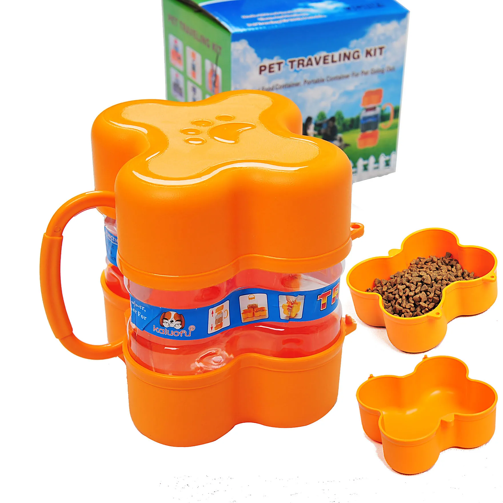 Pet traveling kit Portable Cat Dog Food Storage Bucket Seal creative