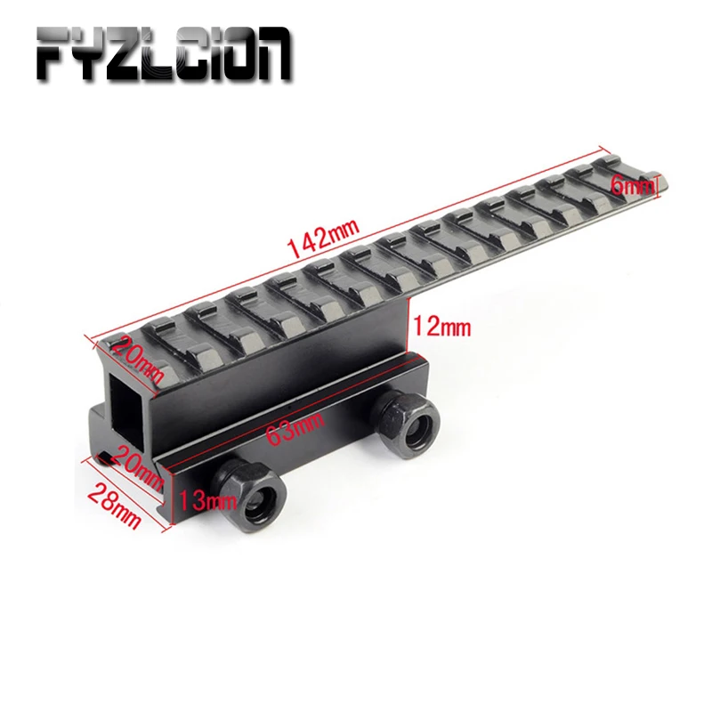 Tactical Extension Riser Pile Flat Top All Metal 20mm Picatinny Weaver Rail Range and Flashlight with 11mm weaver Hunting Tactical Extension Riser Pile Flat Top All Metal 20mm Picatinny Weaver Rail Range and Flashlight with 11mm weaver Hunting