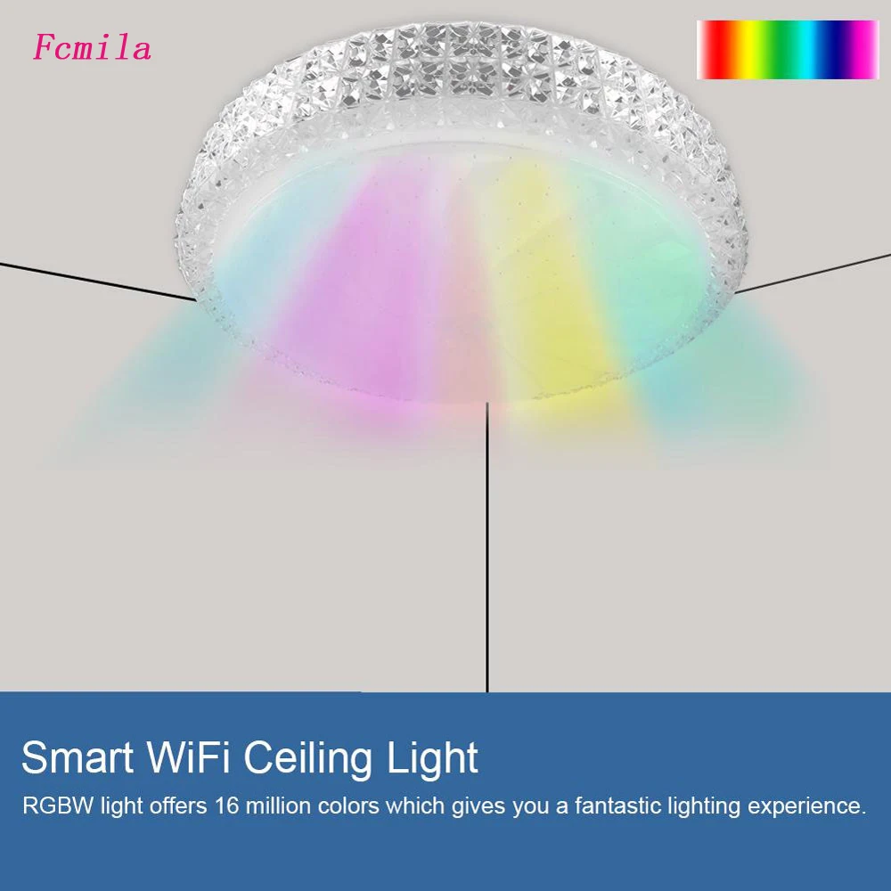 

Smart Wifi Wireless LED ceiling light LED light 48W Compatible with Tmall wizard Google home amazon alexa LED lamp RGB