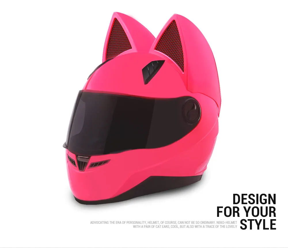 Мотоциклетный шлем кошка индивидуальный шлем для волос 4 желтый розовый