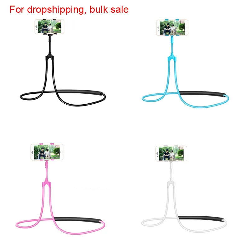 

For Dropshipping Flexible Bed 360 Degree Moible Phones Holder Stand Hanging Lazy Necklace Phone Case For iPhone Xiaomi Huawei