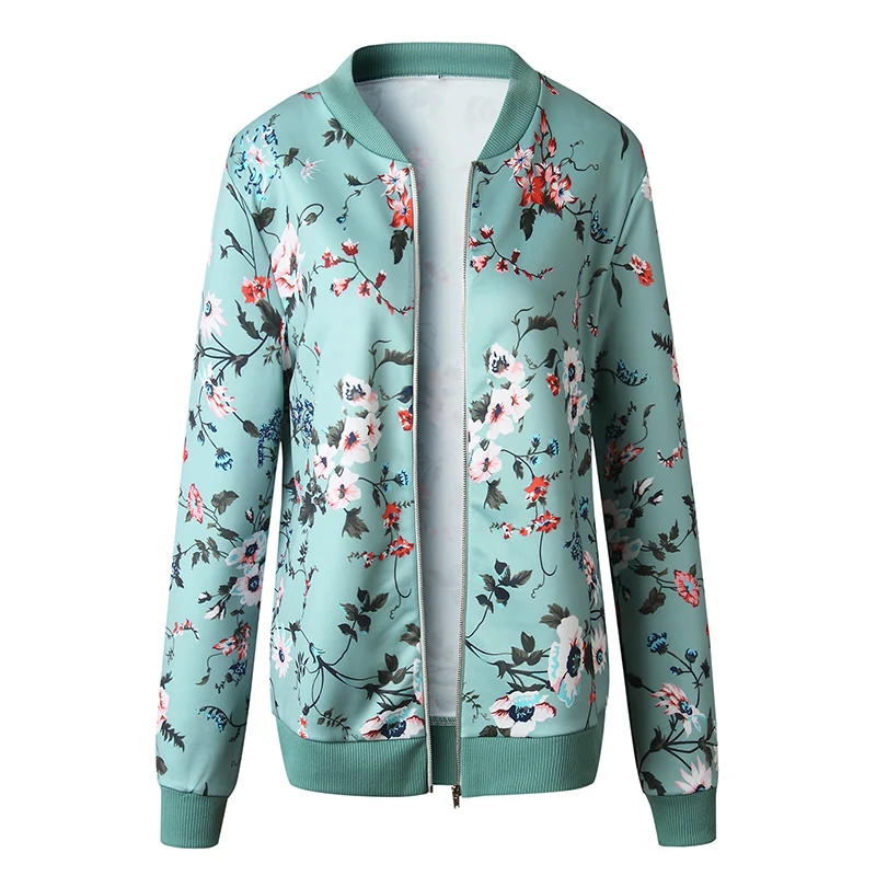 BEFORW новые осенние куртки осенние ретро цветочные на молнии базовые куртки для женщин Повседневное пальто Зимняя верхняя одежда женская одежда