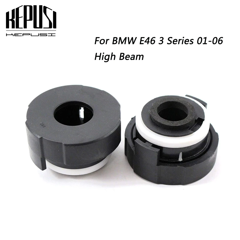 KEPUSI 2X H7 Xenon Bulbs Adapter HID Bulb Holder For BMW E46 3 Series