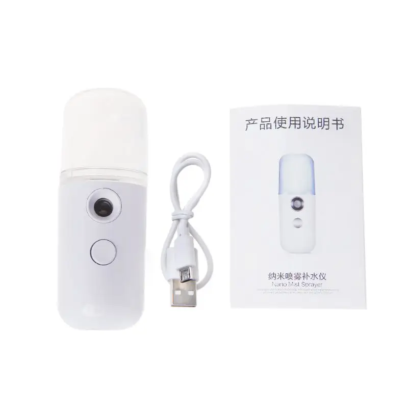 Portable USB Rechargeable Nano Mister Humidifier Cooling Mist Mini Face Humidifier Eyelash Extensions Sprayer Facial Device