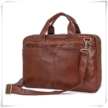 Men Cowhide Laptop Briefcase Business Computer Bag For Dell Genuine Leather Portfolio 14'' Laptop Messenger Bags Mens Office Bag