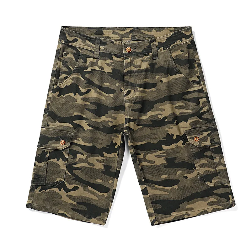 Летние популярные мужские шорты Карго, крутые камуфляжные, распродажа, хлопковые повседневные мужские короткие штаны, удобная брендовая одежда, камуфляжные мужские шорты Карго