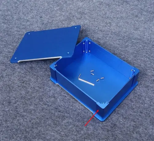 Charming Blue Aluminum Enclosure DAC Audio Chassis Headphone Amp DIY Case