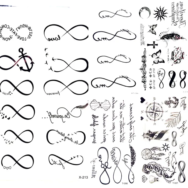 waterproof black infinity tattoo