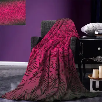 

Nature Throw Palm Trees Hawaiian Forest Tropic Island Theme Leaves Ombre Artwork Image Print mechanical wash Blanket Blanket