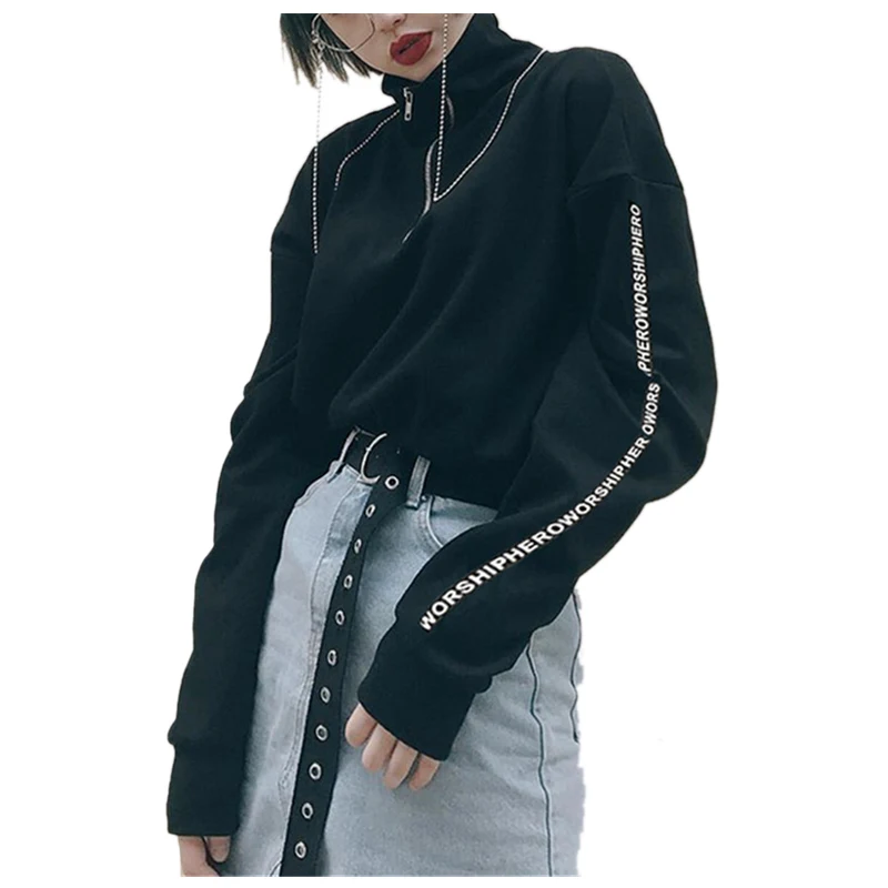 New Autumn&winter Women Hoodies Sweatshirts Zipper V Neck