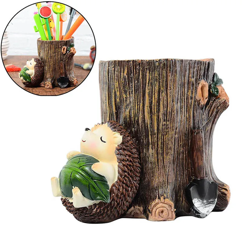  Pen Pencil Holder Cup Cute Hedgehog Desk Organizer Container Stationery Storage for Home Office HYD