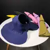 Sombrero de sol plegable con protección UV para mujer, gorra de sol con protección contra rayos UV, Lado ancho, para playa, venta al por mayor, 2022 ► Foto 2/6