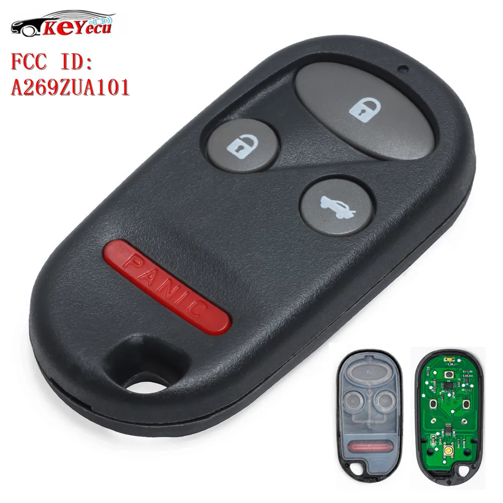 KEYECU Replacement Remote Car Key Fob 4 Button for Honda Odyssey Civic
