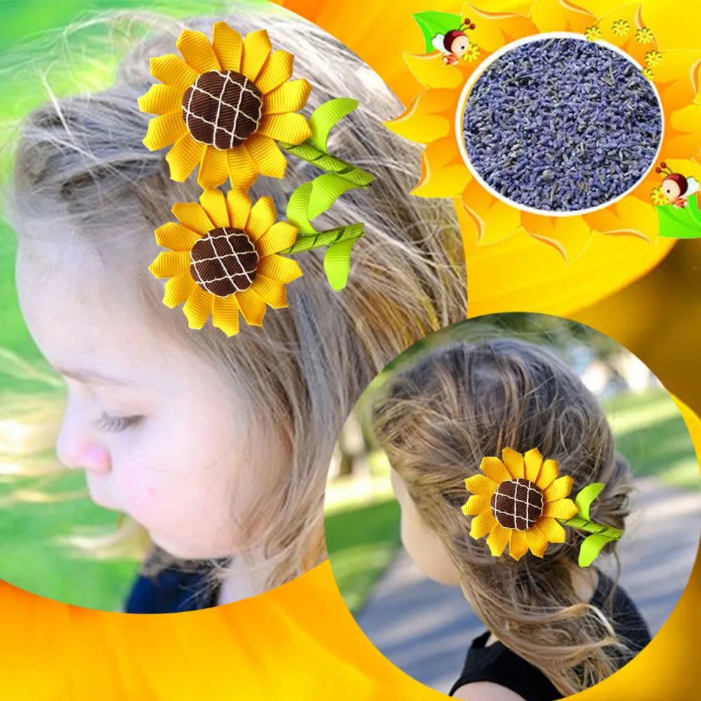

hand customize 20pcs Girls Bug Hair Bow Clip ribbon flower clips style boutique hair bow girl unicorn sculpture princess