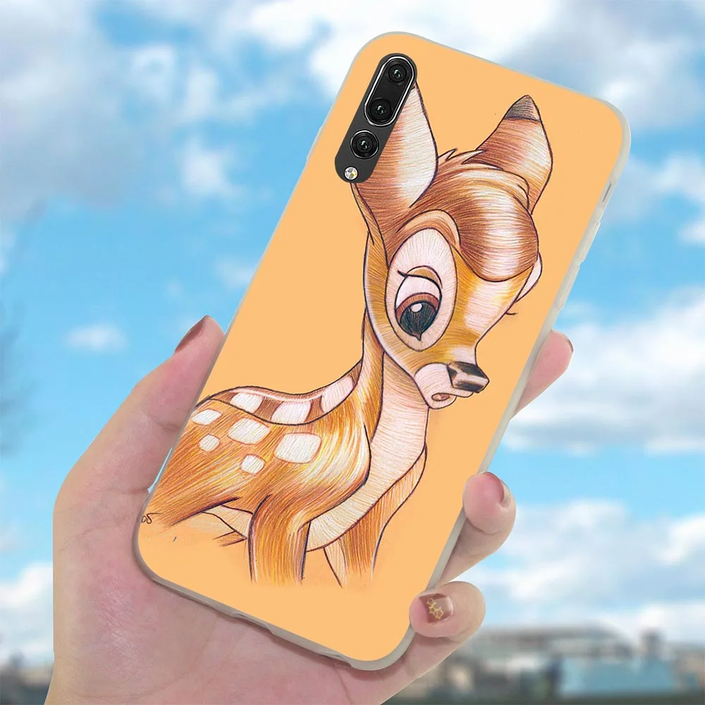 Мягкий ТПУ чехол с оленем Бэмби из США для Mate 20 Pro Huawei P9 Lite чехлы P20 P Smart 10 P30