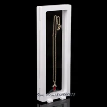 Высококачественный белый акриловый ювелирный дисплей реквизит ожерелье дисплей браслет с подставкой держатель коробка для хранения ожерелья чехол