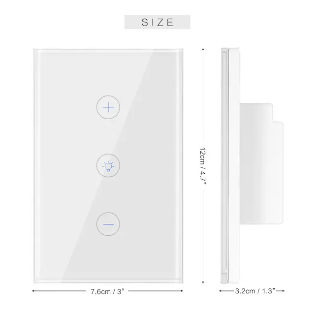 Wifi Smart Wall Touch Light Dimmer Switch 400W 1 Gang EU/UK Standard