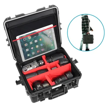 

Neewer Waterproof Hard Case with Inner Bag - Padded Dividers Design for Camera/GoPro/DJI QuadCopter/Lens/Flash NW-201 (Black)