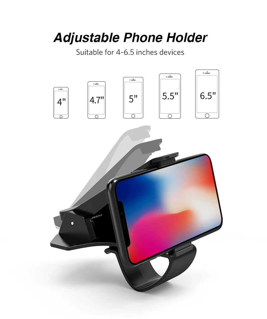Dashboard Car Phone Holder for iPhone XHuawei P20 Lite Clip Mount Holder Mobile Phone Holder Stand for GPS Cell phone holder    (8)